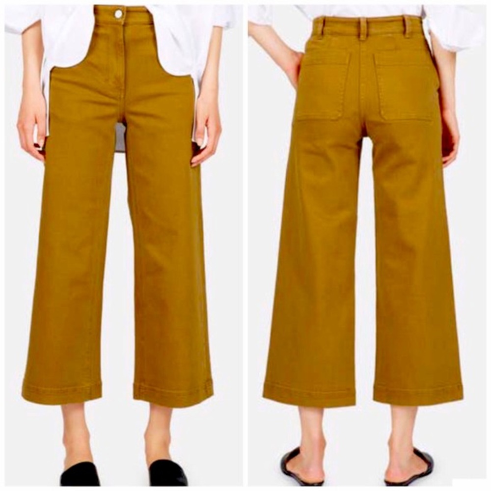 Everlane Wide Leg Crop Pant in Ochre